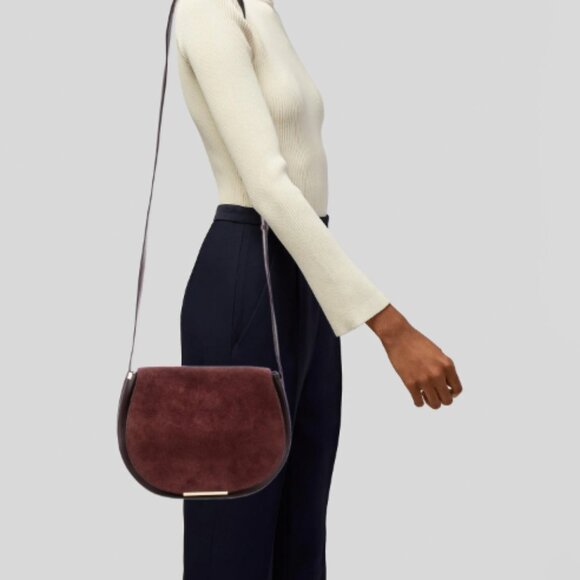 Cuyana Leather & Suede Saddle Crossbody in Burgundy, EXCELLENT CONDITION - Picture 12 of 12